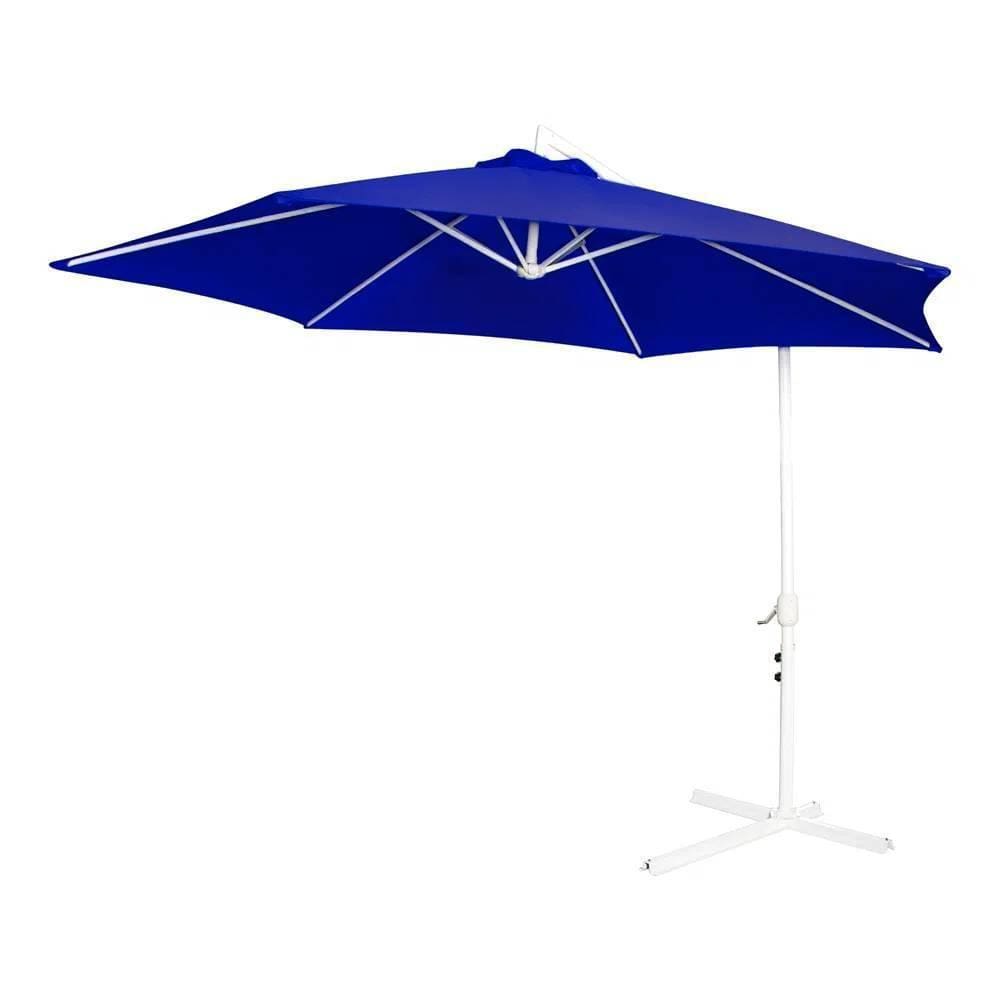 Ombrelone Lateral Suspenso Malibu 3 Metros Com Manivela Mor