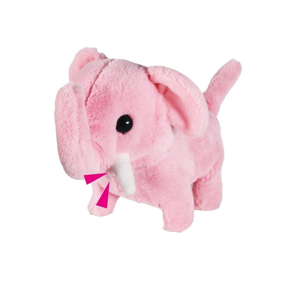 Pelúcia Elefante Baby Com Som Little Pets - Shiny Toys