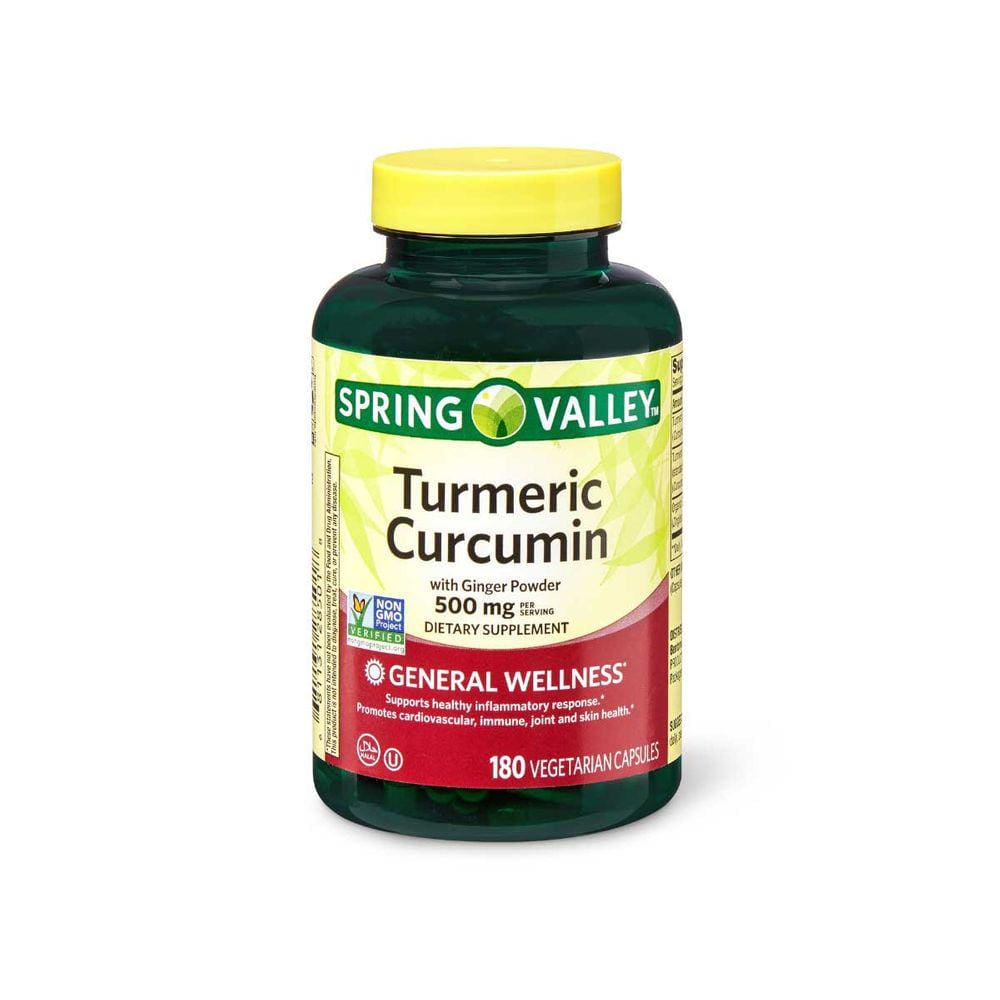 TURMERIC CURCUMIN 500mg - 180un - SPRING VALLEY