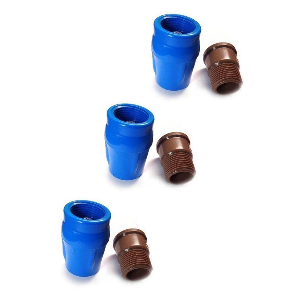 Bloqueador De Ar Universal 3 Pçs Caixa Kit Rosca Cola 3/4