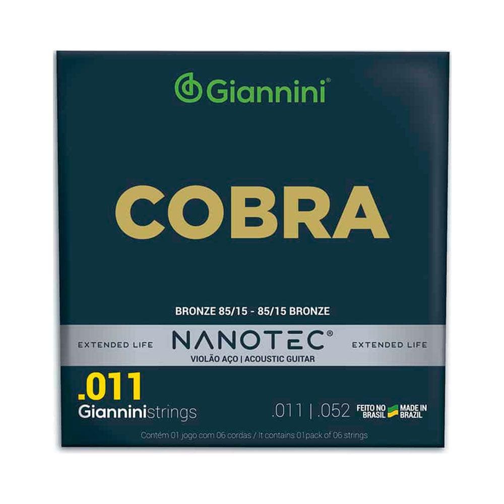Corda P/ Violão Aço Giannini Nanotec Cobra GEEFLK PN 11/52 - EC0559