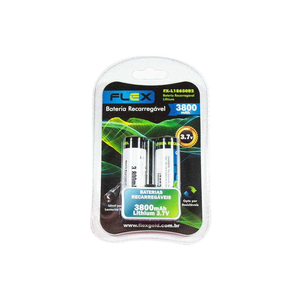 Bateria Recarregável 3.7V 3800mAh FX L18650