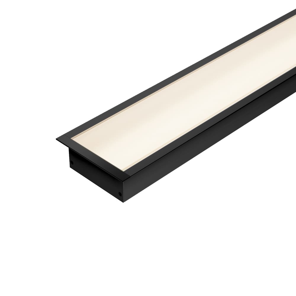 Perfil Aluminio Reto Embutir 23X10mm 2M Preto Ip40 Ledvance