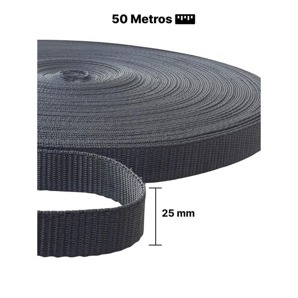 50 Metros Cinta De Amarração Elevação Carga / 25Mm X 400Kg