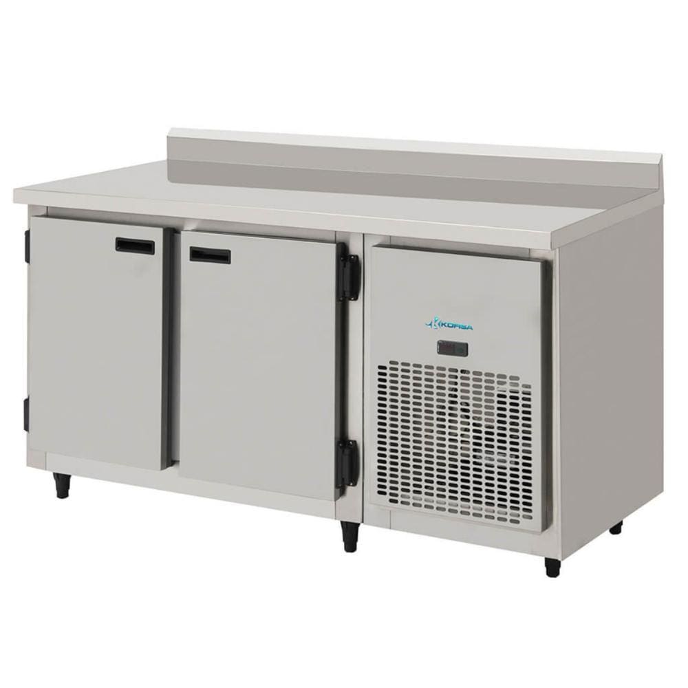 Balcão Serviço Profissional 325 Litros Encosto Inox Escovado 2 Portas 0° a +°7C - Kofisa