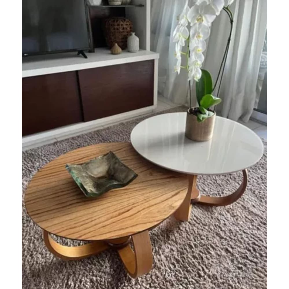 Conjunto Mesa De Centro Gota 60 Cm
