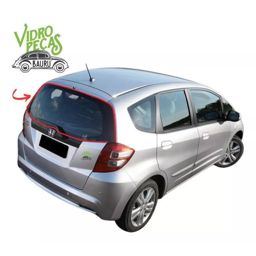 Borracha Vidro Traseiro Vigia Honda New Fit 2010 Em Diante