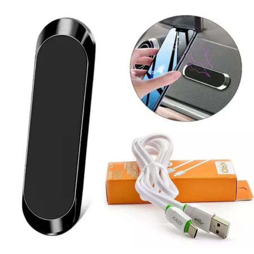 Suporte Magnético Automotivo Universal + Cabo USB Tipo C