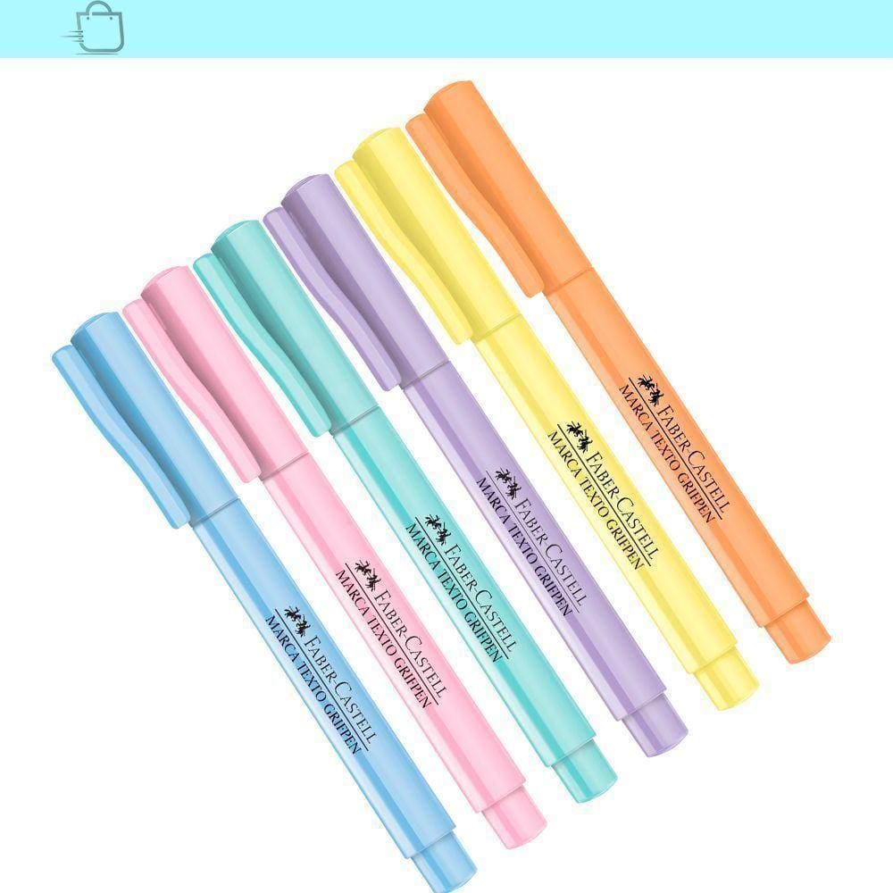 Kit Marca Texto Faber-Castell Tons Pastel Todas As Cores