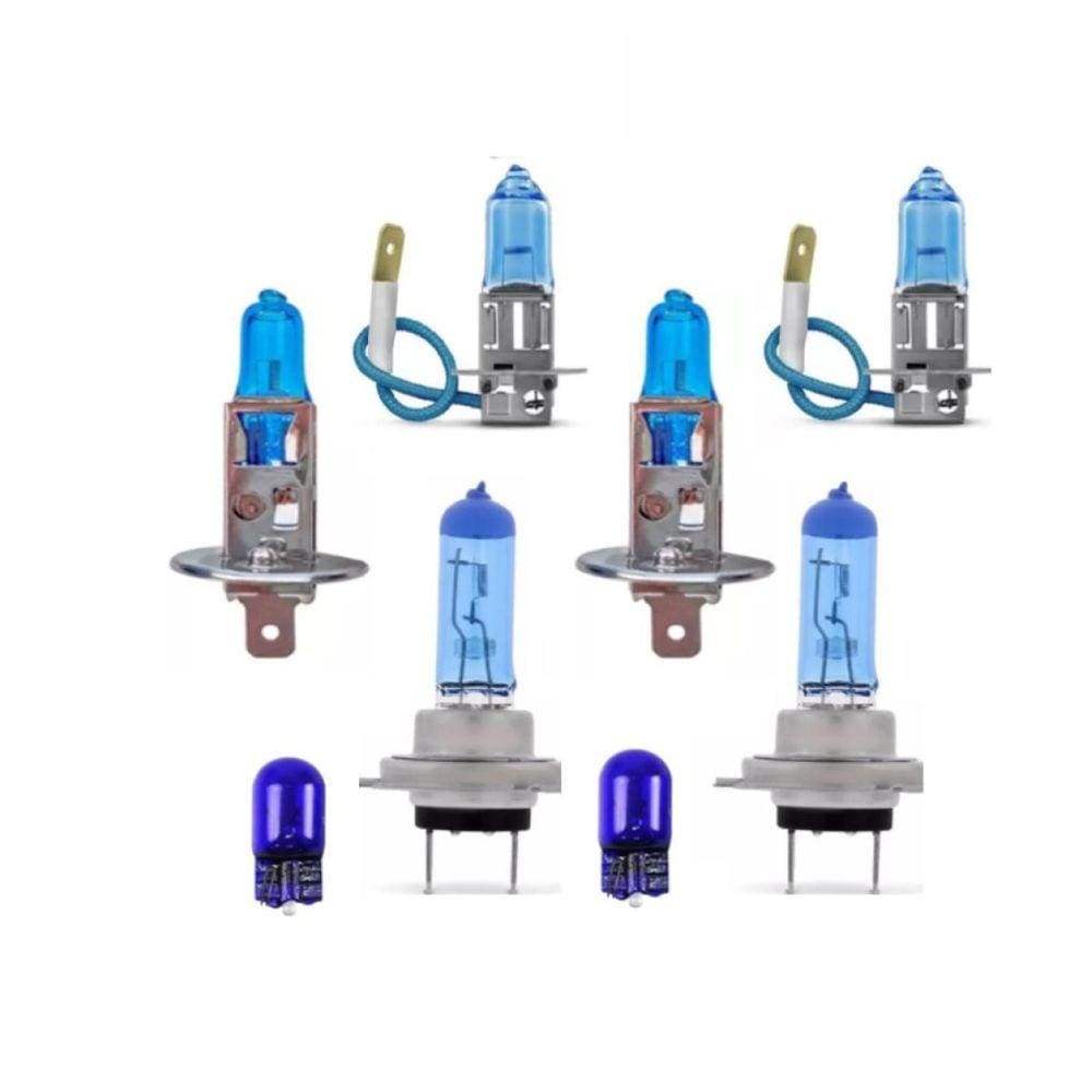 Kit Lampada H1 H3 H7 T10 12V Farol Alto Baixo Milha Lanterna