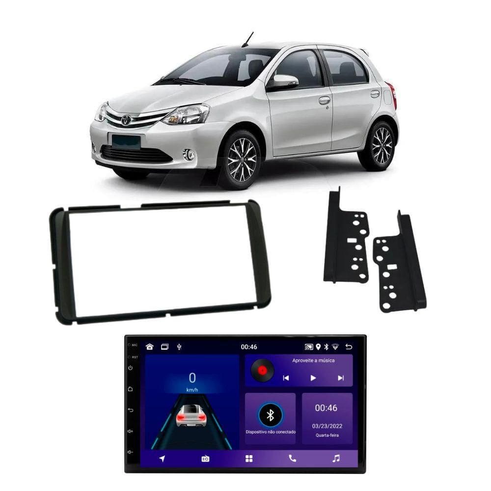 Kit central multimidia etios corolla gli15 moldura brinde h tech | Extra