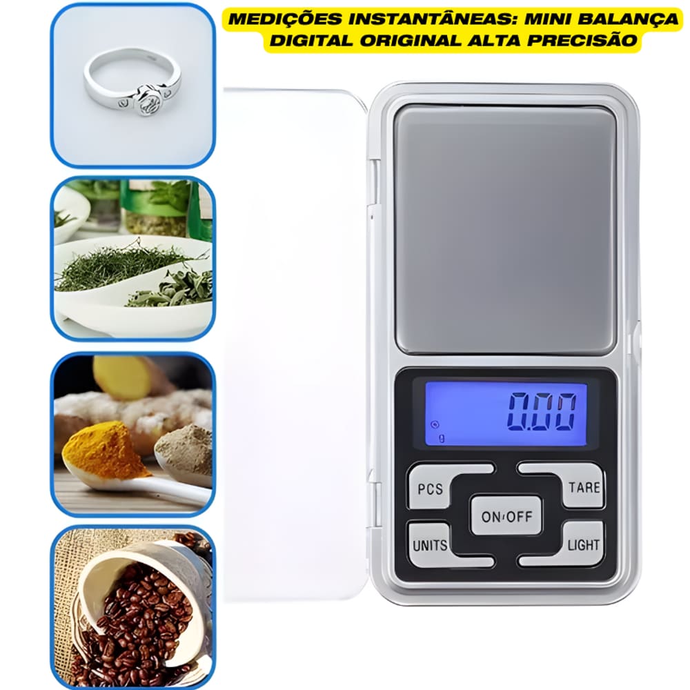 Compacta e Precisa: Mini Balança Digital de Bolso Alta Precisão