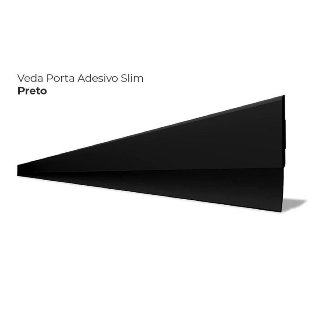Veda Porta Fixação Adesivo Rodo Pvc Comfortdoor Preto 1 Mt