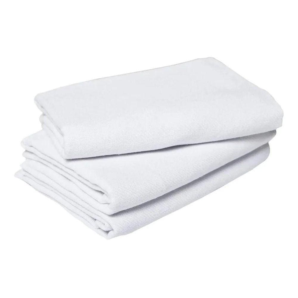 12 Flanela Pano Branco Grande Limpeza De Móveis 1Pct