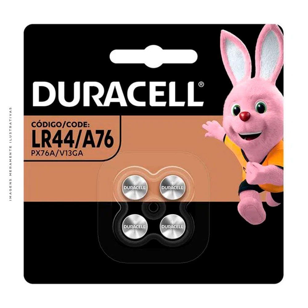 Pilha Botão Duracell Alcalina Especial LR44, 1,5v - LR44/A76