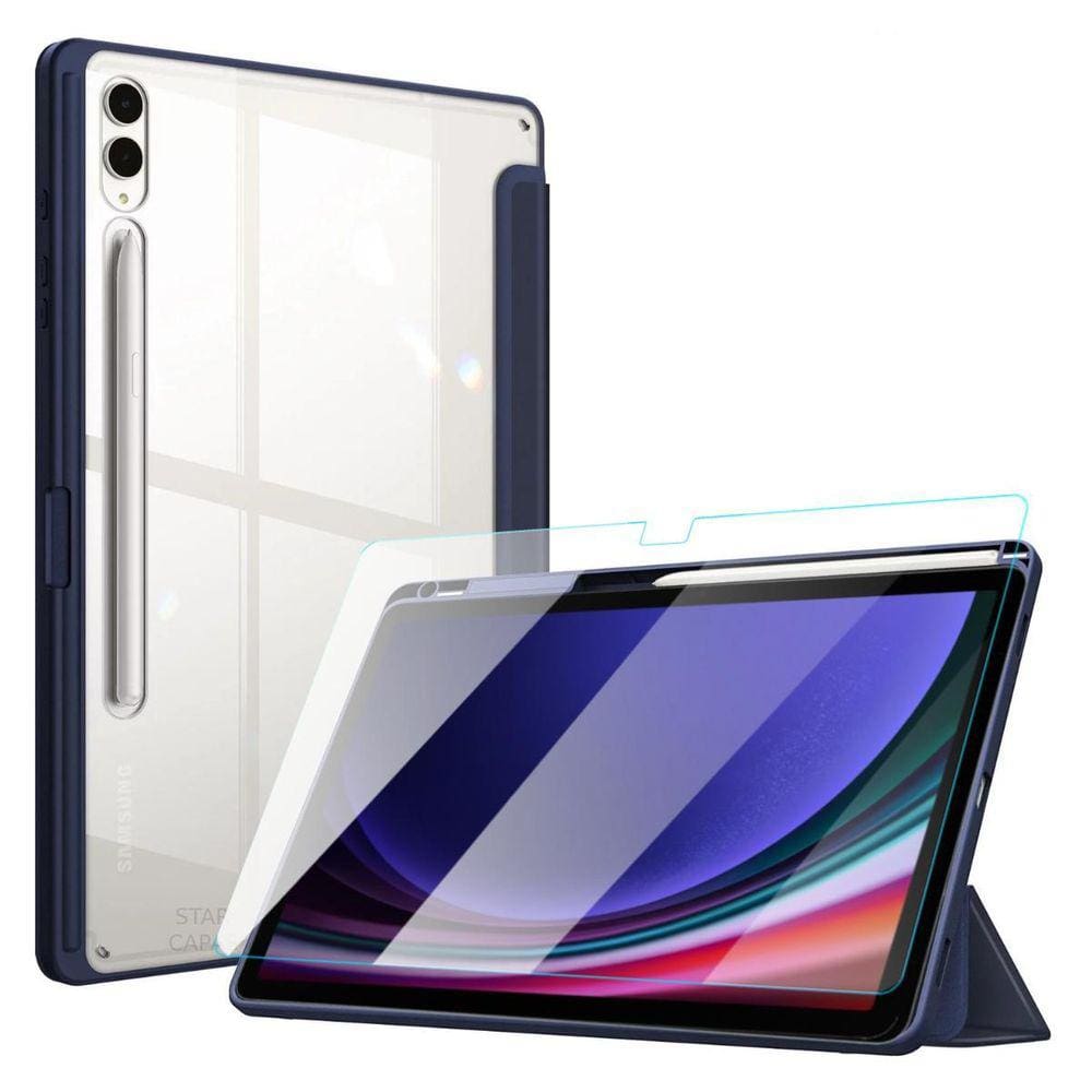 Capa Acrílico Galaxy Tab S9+ 12.4 + Película Vidro