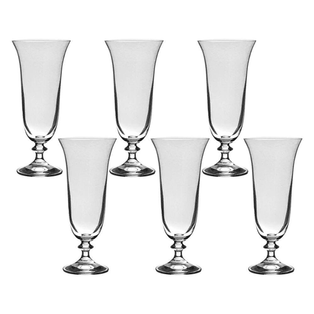 Taça De Cristal Bohemia Para Cerveja 360 Ml Angela 6 Peças