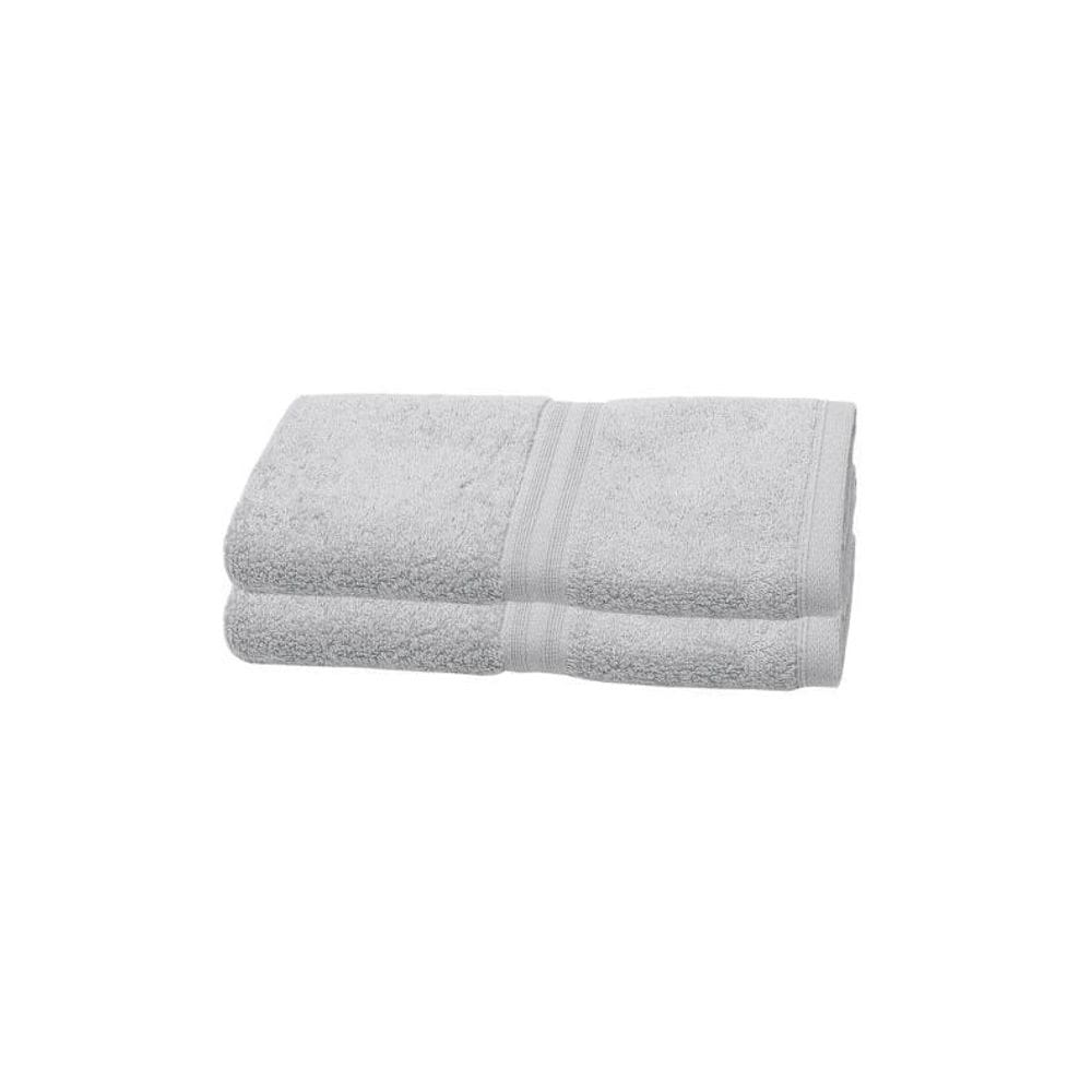 Kit 2 Toalhas De Lavabo Buettner Fio Egípcio Platine 30X50Cm
