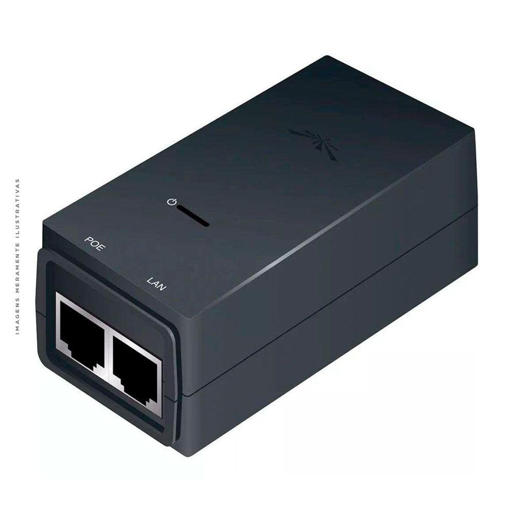 Adaptador Injetor Fonte POE Passivo, 48V, Gigabit Ubiquiti - POE-48-24W-G-BR