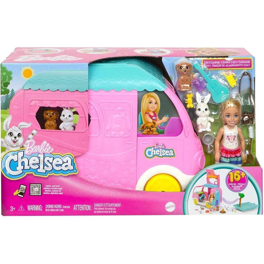 Barbie Chelsea Trailler De Acampamento 2 Em 1 Mattel Hnh90