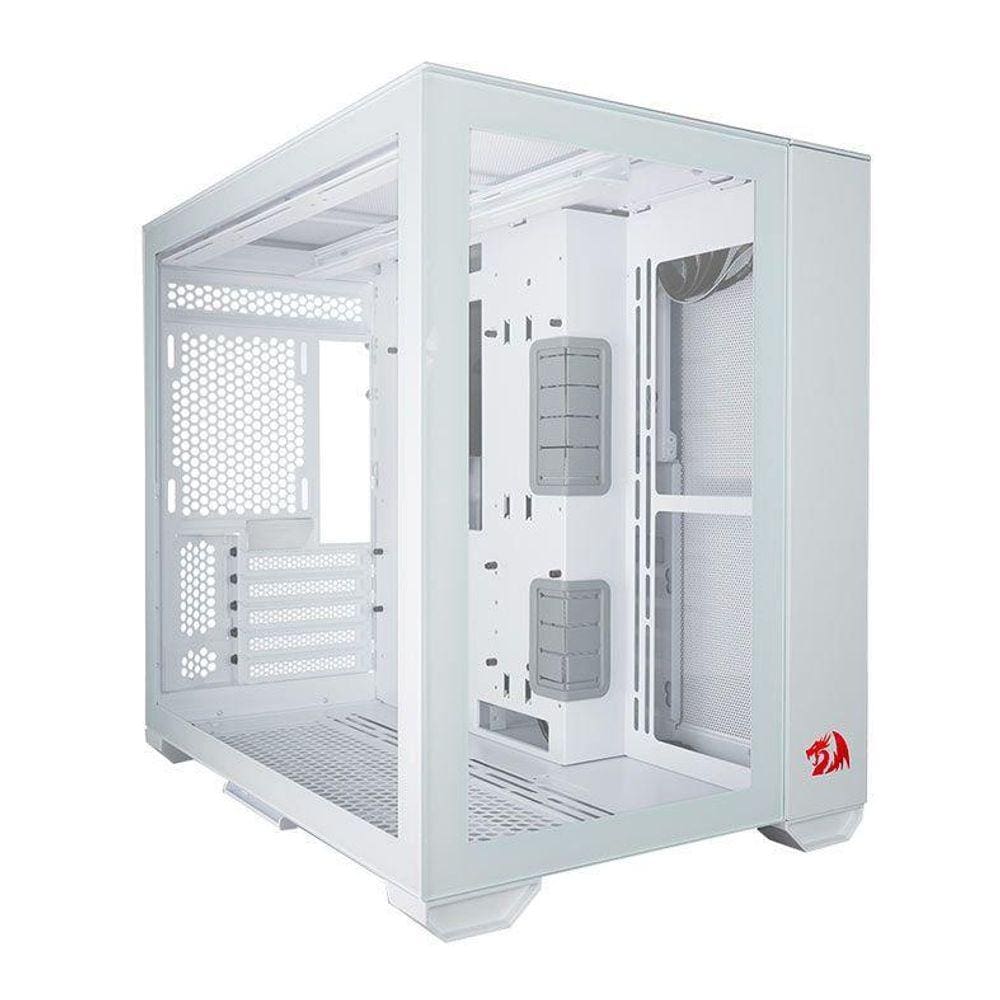 Gabinete Lian Li O11 Dynamic Mini, Branco, Redragon Edition