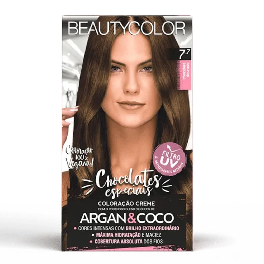 BEAUTYCOLOR KIT COLORACAO - 77 Chocolate Dourado