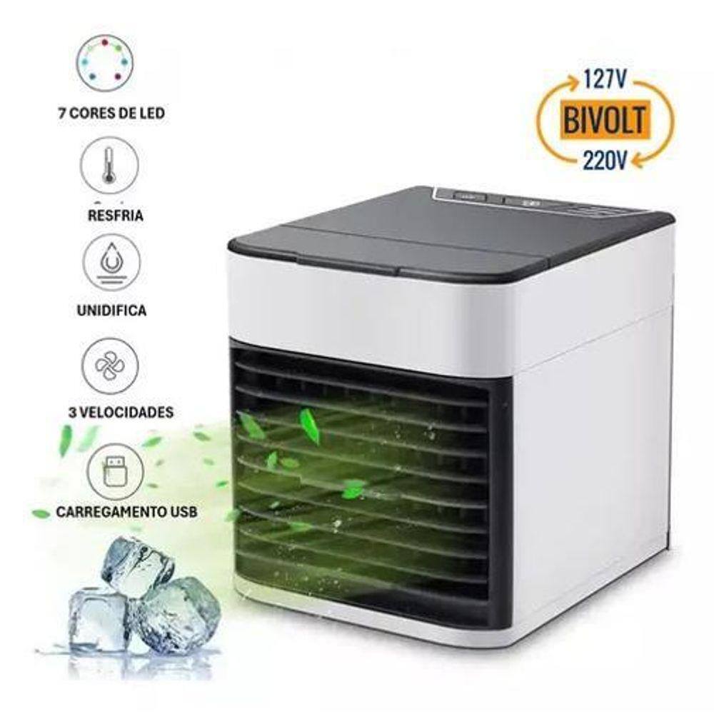 Mini Climatizador USB 3 Velocidades 500ml Umidificador