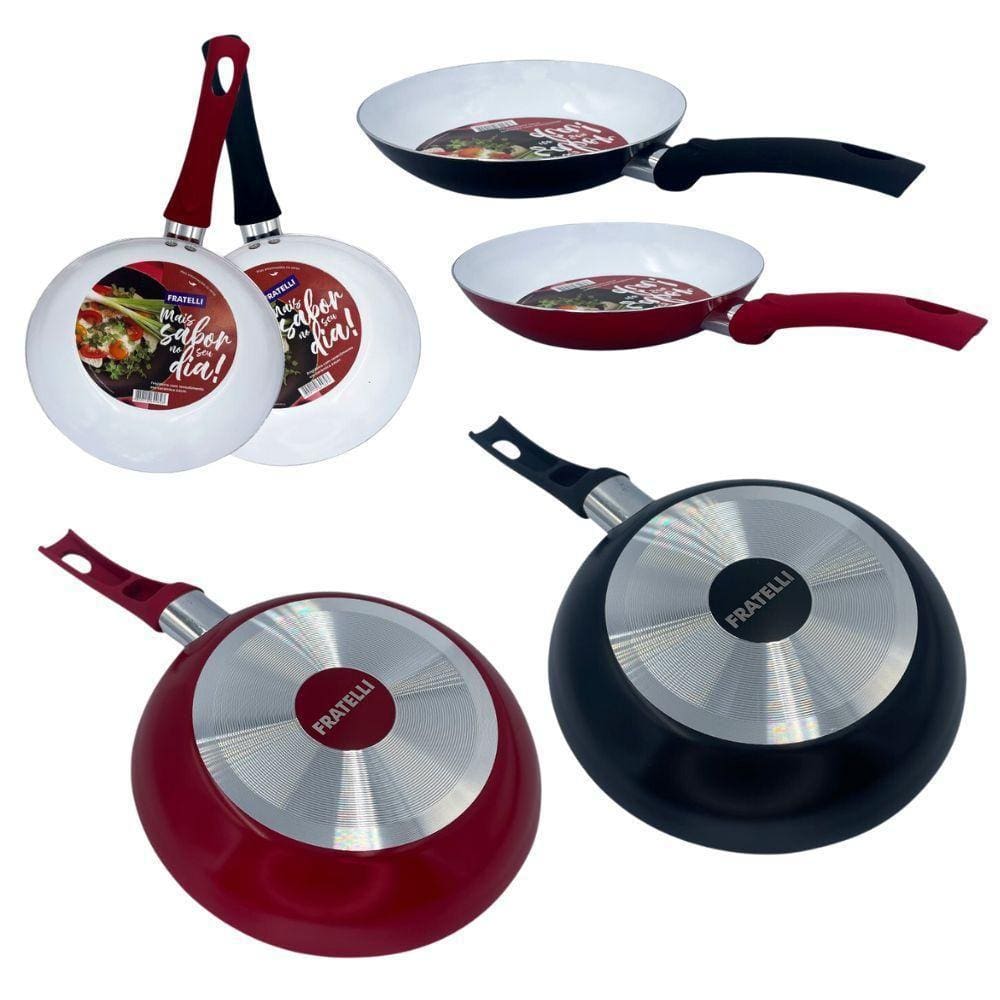 Frigideira Cerâmica Antiaderente 22 Cm Com Cabo De Baquelite