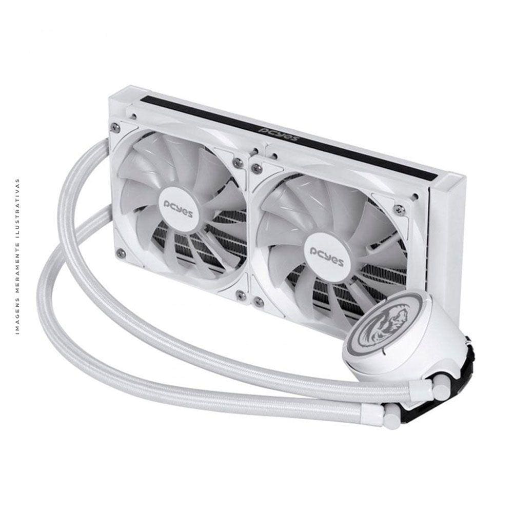 Water Cooler Nix 2 PCYES ARGB, 240mm, TDP 250w, Branco - PCYWCNIX240W