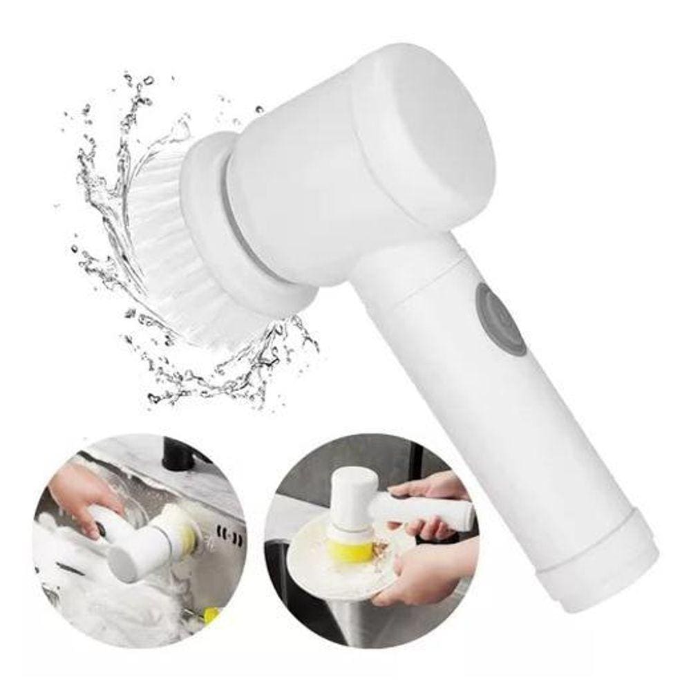 Escova Elétrica Recarregável - 3 Cabeças - Branco