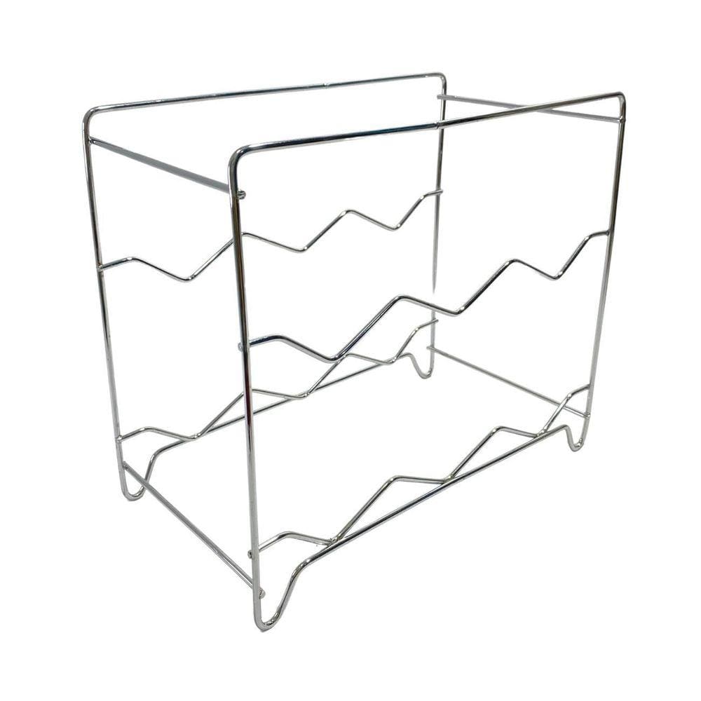 Adega 6 Garrafas Aço Cromado 24x28x16cm