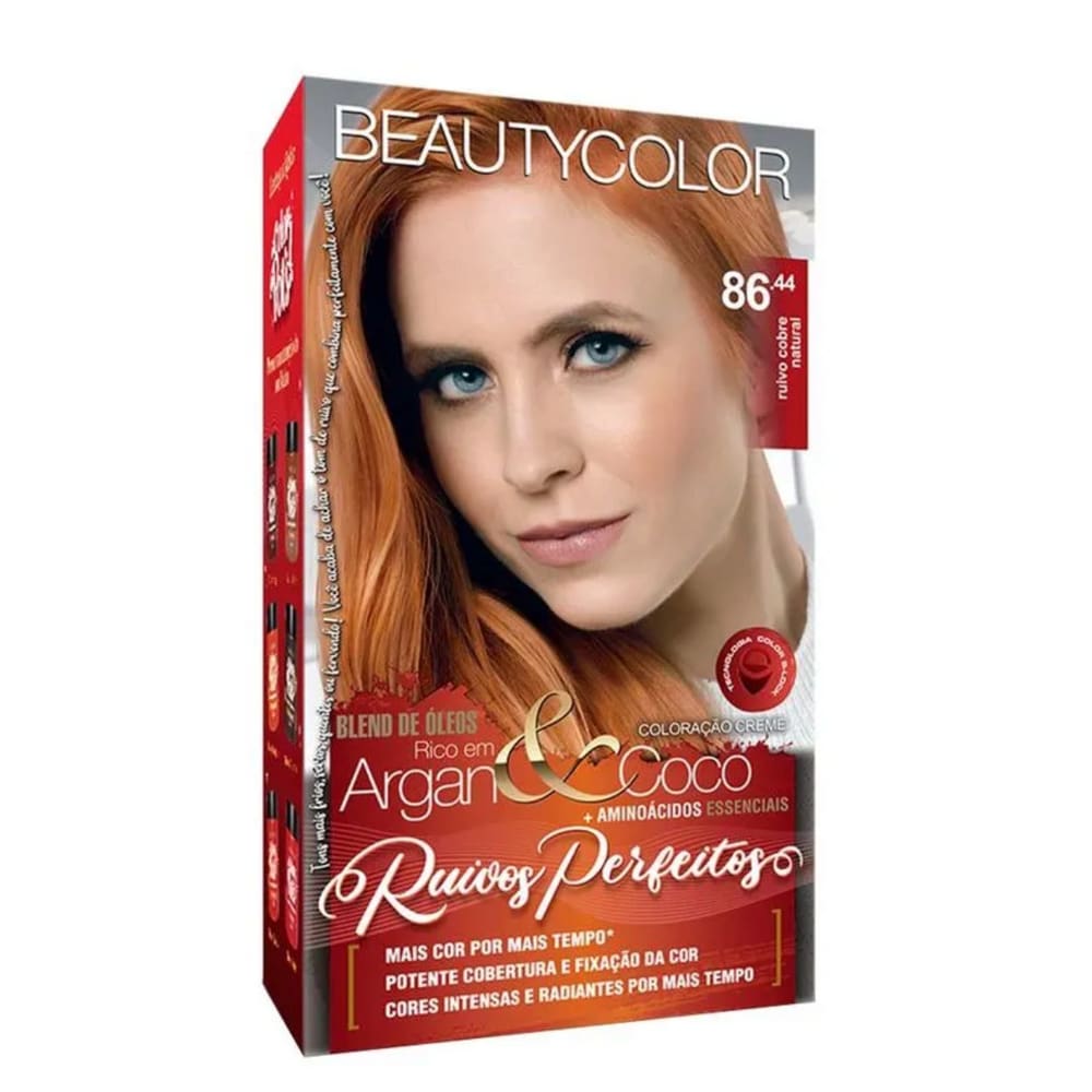 BEAUTYCOLOR KIT COLORACAO - 86.44 Ruivo Cobre Natural