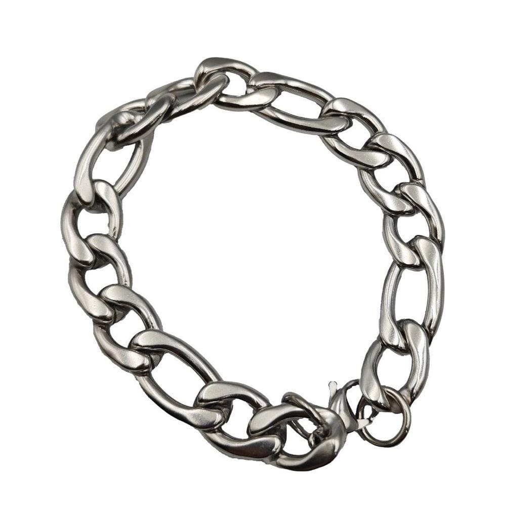 Pulseira Bracelete Masculina Largura 11Mm Aço Inox