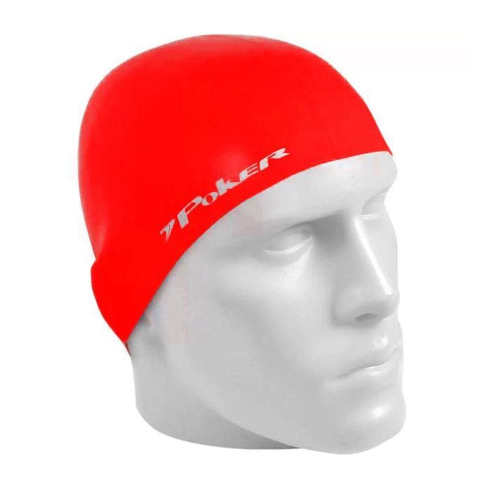 Touca De Natação Poker Silicone Power Vermelho St