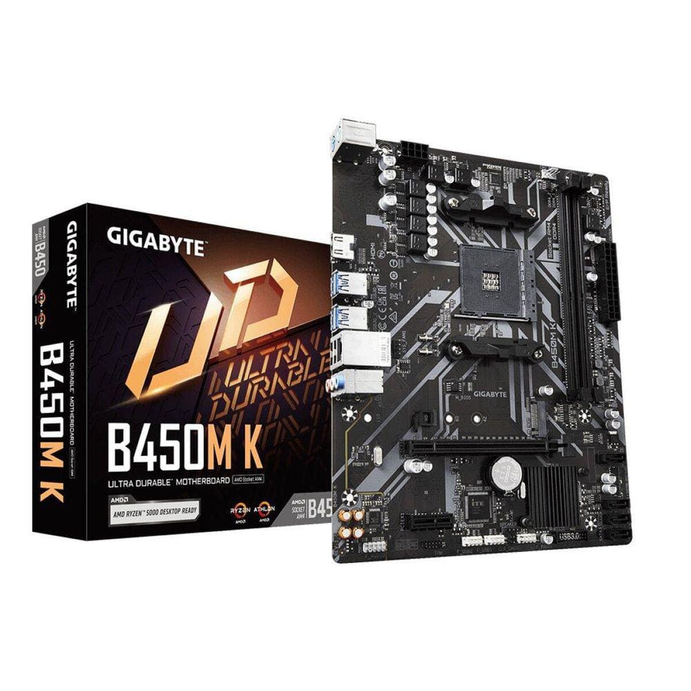 Placa Mãe Gigabyte B450M K 1.0 DDR4 HDMI AM4 Ryzen Socket