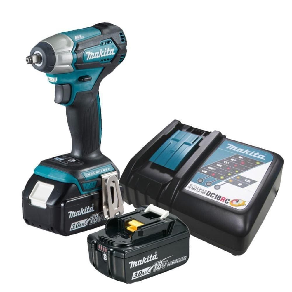 Chave De Impacto 18v 2400 Rpm Com 2 Baterias Carregador Maleta Torque 180n.m Dtw180rfe Makita