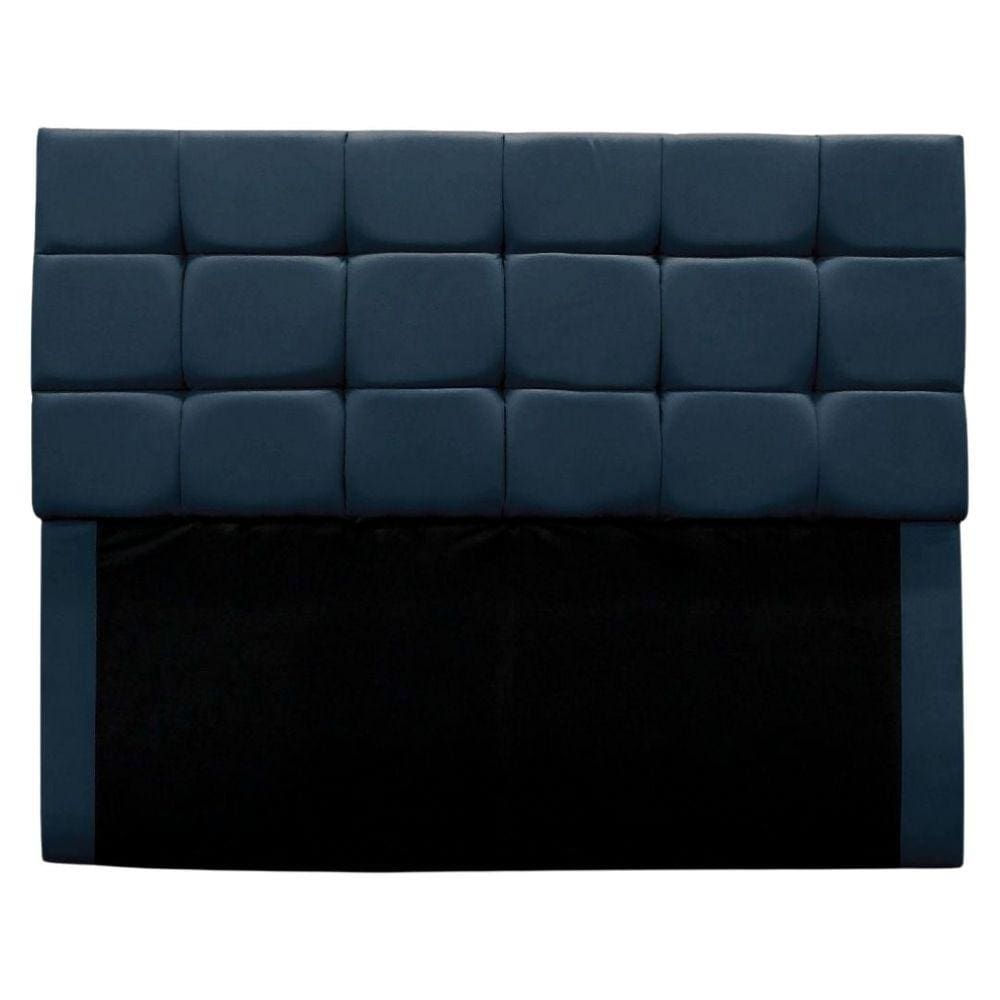 Cabeceira Cama Box Queen 160 cm Bianca Suede Azul Marinho