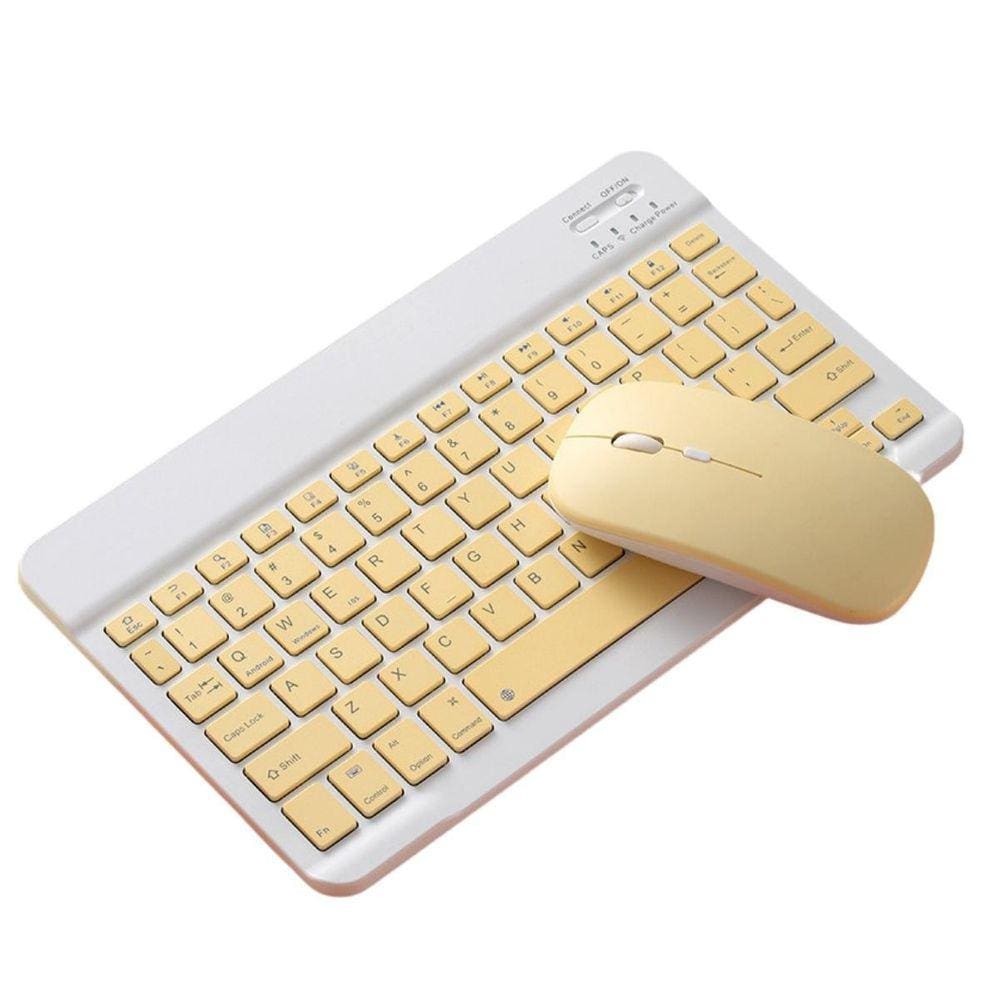 Teclado e Mouse Bluetooth Samsung Tab A8 - Amarelo ABNT 1