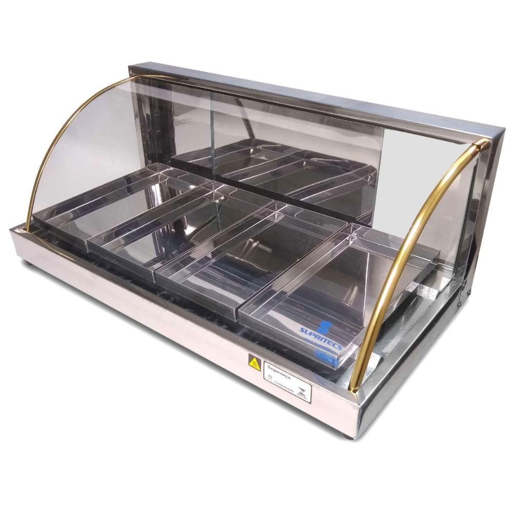 Estufa para Salgados com 4 Bandejas Vidro Curvo - Supritecs Equipamentos