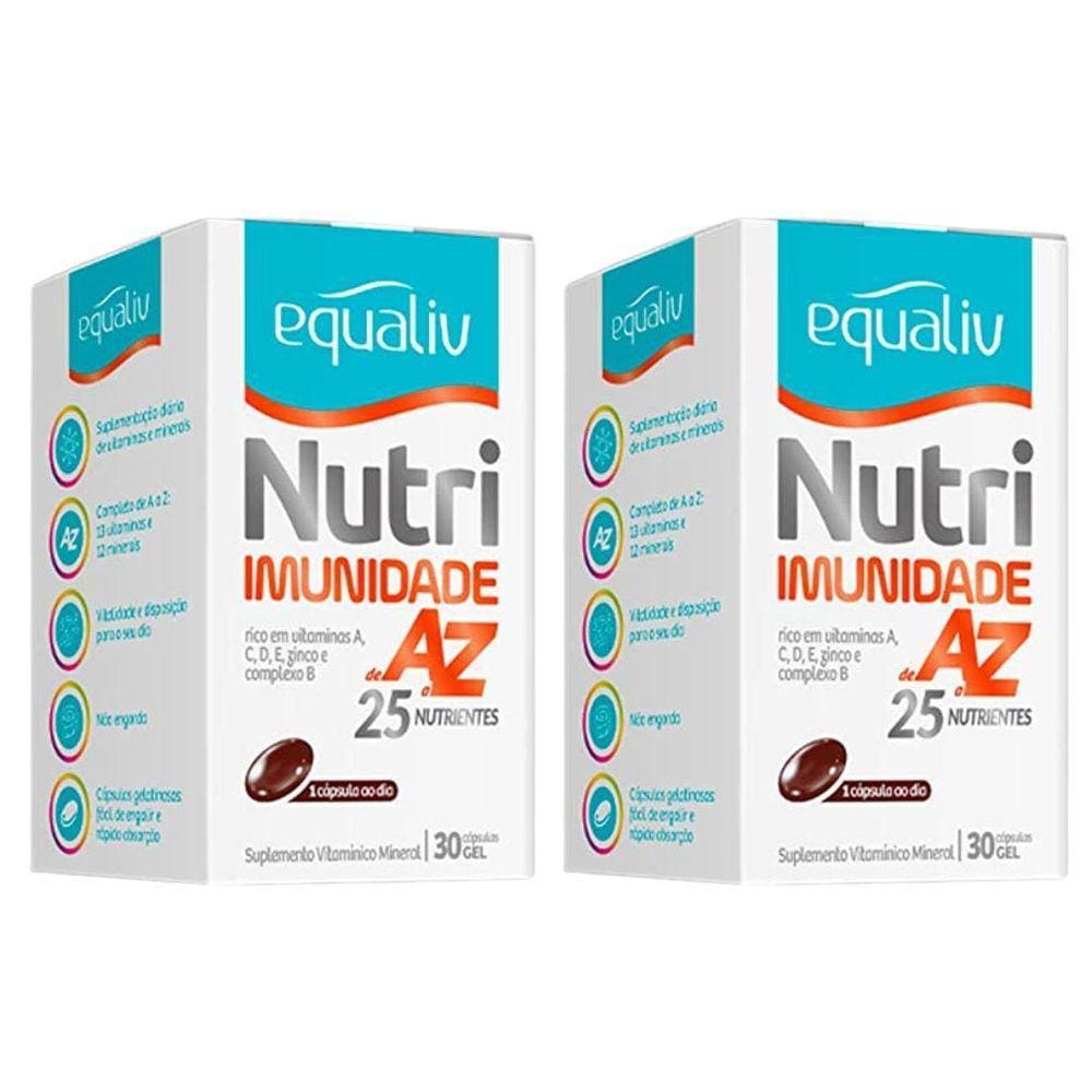 Kit Vitamina Equaliv Nutri Imunidade Az 30 Cápsulas Em Gel 2