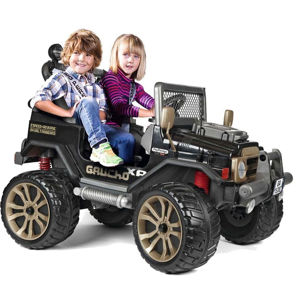 Carrinho Eletrico Infantil Peg Perego Gaucho XP 4x4 24V Preto