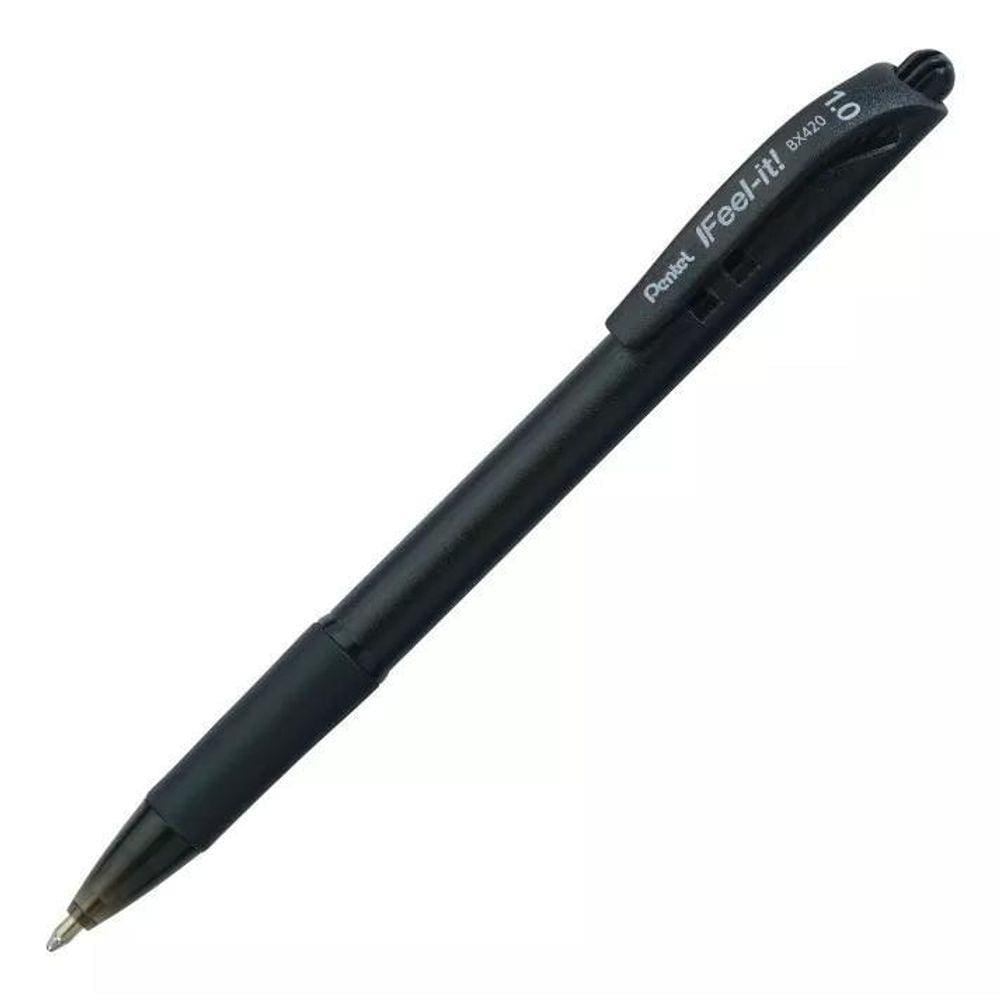 Caneta Esferografica 1.0 Feel It Preta Pentel