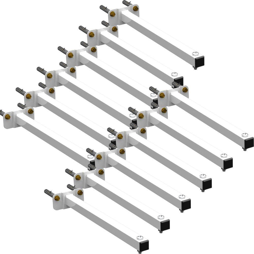 12 SUPORTES REFLETOR BASE RETA BRAÇO 60 cm 12 Cjts