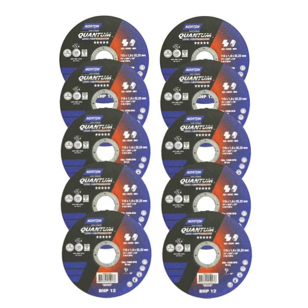 Disco de Corte Inox 4.1/2 POL BHP12 10 Unidades NORTON