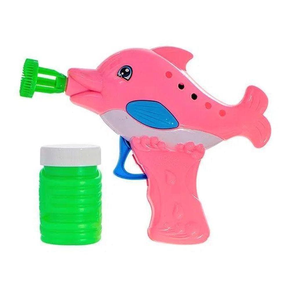 Lança Bolhas De Sabão Golfinho Rosa Art Brink
