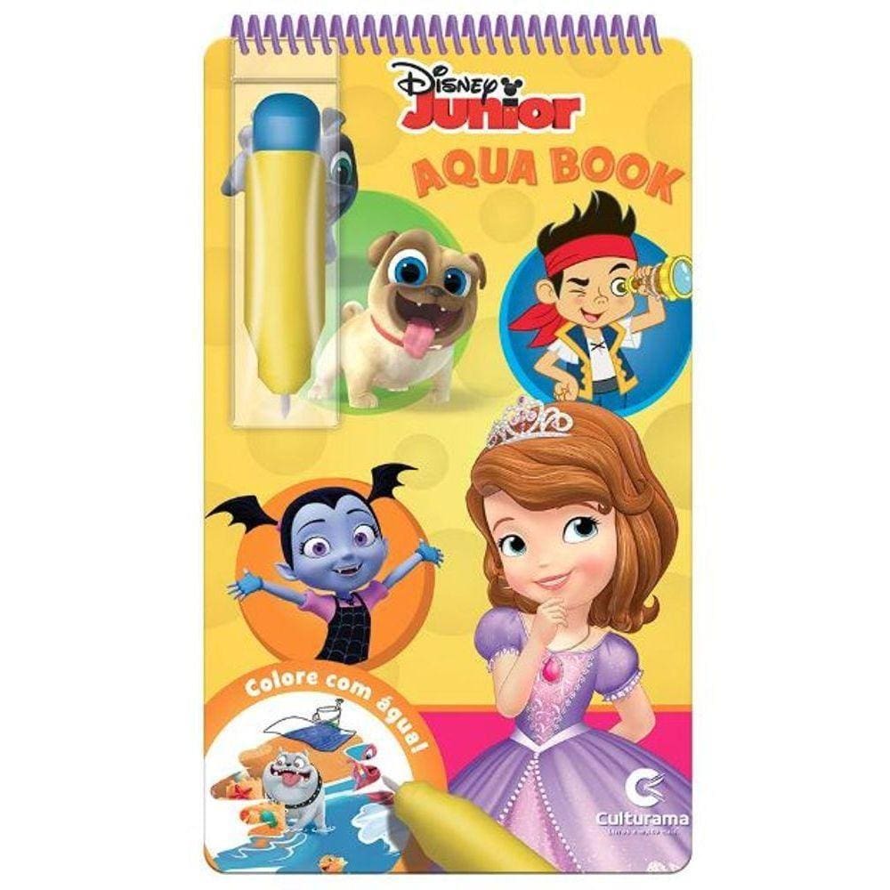 Livro Infantil De Colorir Com água Disney Junior