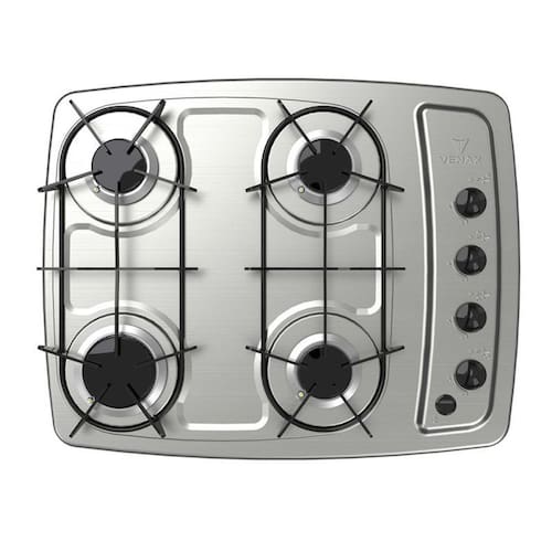 imagem-Cooktop 4 Bocas Venax Cook Inox Gas Glp - Bivolt
