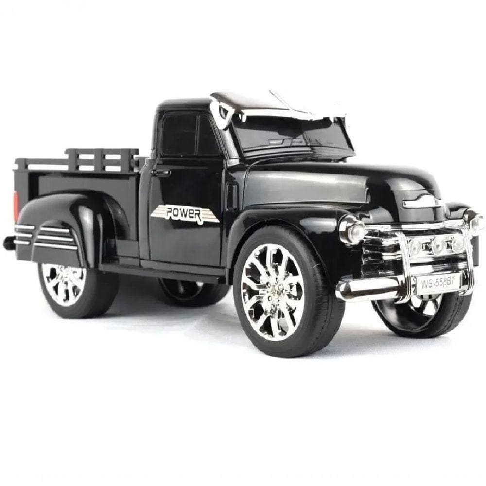 Caixa Som Portatil Caminhonete Camionete Bluetooth Fm Preto Ws-558b