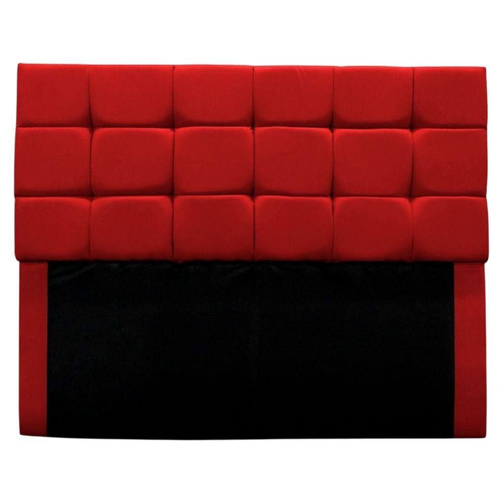Cabeceira Cama Box Queen 160 cm Bianca Suede Vermelho