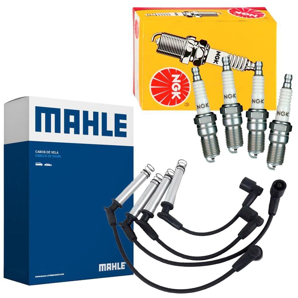 Kit Cabo de Vela Mahle e Vela Ignição NGK Corsa 1.0 8V